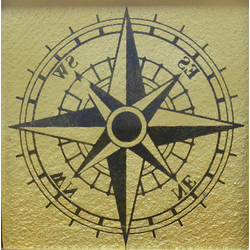 Вставка Tako GTР 73008 Compass Beige Gold 73х73х8 Котто Керамика - зображення 1