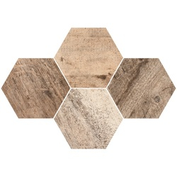 Мозаїка Timber Hexagon RECT 283x408x9,5 StarGres - зображення 1