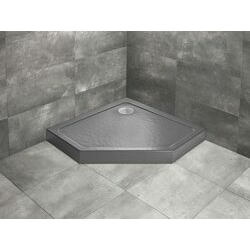 Душовий піддон Doros PT Compact Stone Anthracite 90x90 см, RADAWAY - зображення 1