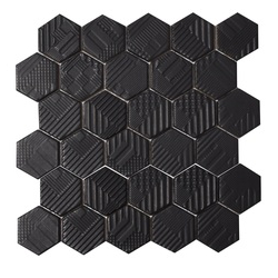 Мозаїка HST 6021 Hexagon Black MATT 295x295x9 Котто Кераміка - зображення 1