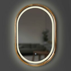 Зеркало Freedom Slim LED 450x750 Natural Walnut Luxury Wood - зображення 1
