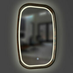 Зеркало New Art Slim LED 550x850 Venge Luxury Wood - зображення 1