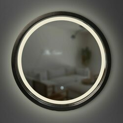Зеркало Perfection Slim LED D650 Black Luxury Wood - зображення 1