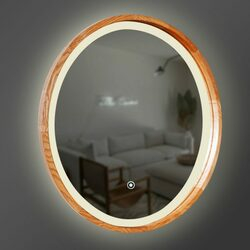 Зеркало Perfection Slim LED D650 Mahogany Luxury Wood - зображення 1