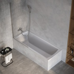 Шторка для ванны неподвижная XPSVS1-80 V140 Transparent RAVAK - зображення 1