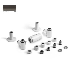 Комплект вентилей трехосевой термостатический левый Integra All in One Vibrant Brown Terma - зображення 1