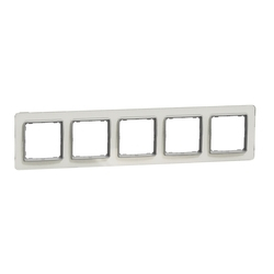 Рамка 5-местная горизонтальная Белое стекло Sedna Design & Elements (SDD360805), Schneider Electric - зображення 1