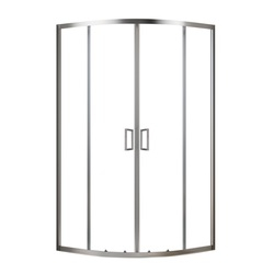 Душова кабіна напівкругла SLCP4-90 Transparent полірований алюміній RKUC500026 RAVAK - зображення 1