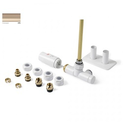 Набір вентилів інтегрований термостатичний лівий Ral Champagne Unico All in One Terma - зображення 1