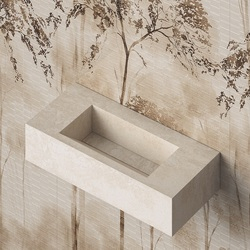 Умивальник керамогранітний зі скошеною чашею SGWHTO 1000 підвісний Котто Кераміка - зображення 1