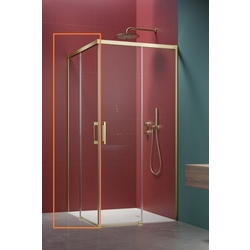 Душова кабіна (половина) Idea 6 Brushed Light Gold KDD 110 ліва RADAWAY - зображення 1
