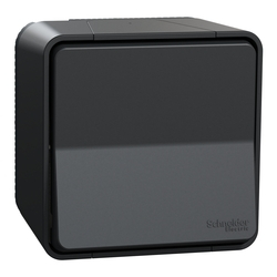 Вимикач 1-клавішний IP55 Чорний MUREVA STYL (MUR35026), Schneider Electric - зображення 1