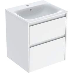 Шафка з умивальником 55 Selnova Square Slim rim 504.137.01.1 Geberit - зображення 1