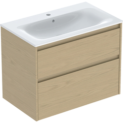 Шафка з умивальником 80 Selnova Square Slim rim 504.139.PS.1 Geberit - зображення 1