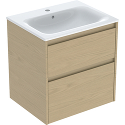 Шафка з умивальником 60 Selnova Square Slim rim 504.138.PS.1 Geberit - зображення 1
