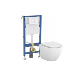 Комплект Інсталяція для унітаза Duofix Delta + Кнопка зливу Delta01 біла + Унітаз із турбозмивом С502 Desse Vortex Cersanit - зображення 1