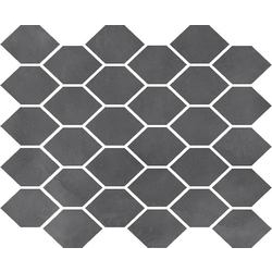 Мозаика Aquamarina Heksagon Темно-серый POL 270x320x8,5 Nowa Gala - зображення 1