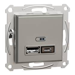 Розетка двойная USB 2,4A Бронза ASFORA (EPH2700369), Schneider Electric - зображення 1