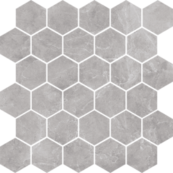 Мозаика Silver Grey Светло-серый Heksagon POL 270x270x8,5 Nowa Gala - зображення 1
