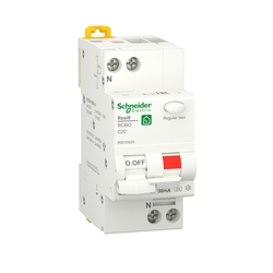 Дифференциальный автоматический выключатель 6kA 1P+N 20A C 30mA А RESI9 (R9D55620), Schneider Electric - зображення 1
