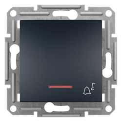 Кнопка выключателя "Звонок" Антрацит ASFORA (EPH1700171), Schneider Electric - зображення 1