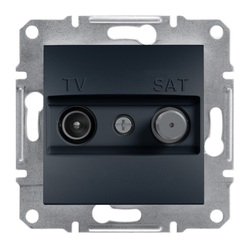 Розетка TV-SAT конечная 1dB Антрацит ASFORA (EPH3400171), Schneider Electric - зображення 1