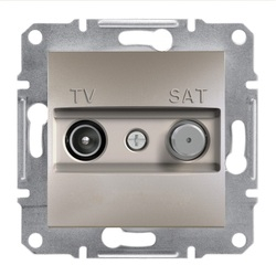 Розетка TV-SAT конечная 1dB Бронза ASFORA (EPH3400169), Schneider Electric - зображення 1