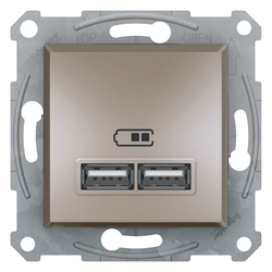 Розетка USB 2,1A Бронза ASFORA (EPH2700269), Schneider Electric - зображення 1