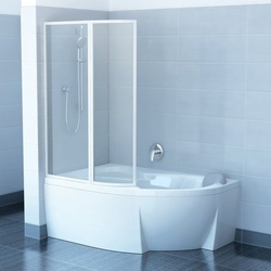 Шторка для ванни двохелементна VSK2 ROSA 160 L Transparent, (76L90100Z1) RAVAK - зображення 1