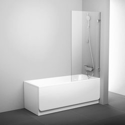 Шторка для ванны неподвижная одноэлементная BVS1-80 Transparent, RAVAK - зображення 1