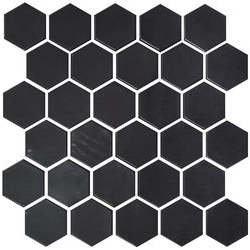 Мозаика H 6021 Hexagon Black MATT 295x295x9 Котто Керамика - зображення 1
