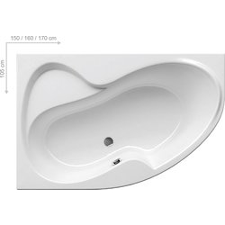 Ванна асиметрична ліва ROSA II 160x105, RAVAK - зображення 1