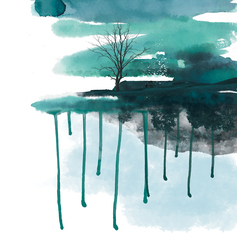 Фотошпалери LeoPrint Вечірня акварель - зображення 1