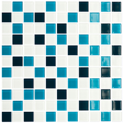 Мозаика GM 4021 C3 Cerulean D-Cerulean M-White 300x300x4 Котто Керамика - зображення 1