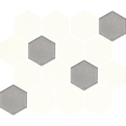 Мозаика Uniwersalna Bianco Heksagon Mix 220x255x6 Paradyz - зображення 1
