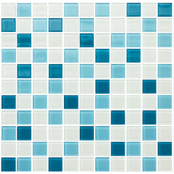 Мозаика GM 4039 C3 Cerulean M-Cerulean W-White 300x300x4 Котто Керамика - зображення 1