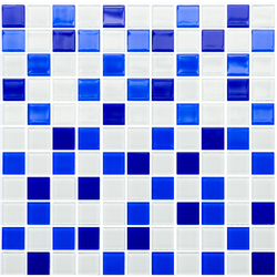Мозаїка GM 4033 C3 Cobalt D-Cobalt M-White 300x300x8 Котто Кераміка - зображення 1