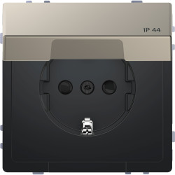 D-Life РОЗЕТКА з-к і кришкою IP44 НІКЕЛЬ - зображення 1