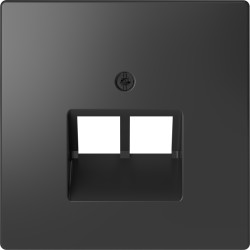 D-Life ЦЕНТР. НАКЛ. 2*RJ45 АНТРАЦИТ - зображення 1