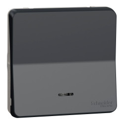 Механізм кнопкового вимикача з підсвіткою IP55 Mureva Styl, чорний - зображення 1