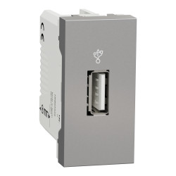 USB-коннектор 1 модуль алюміній - зображення 1