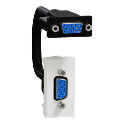 Розетка HD15 female (VGA) 1 модуль білий - зображення 1