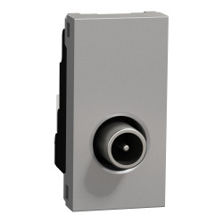 Розетка TV одинарна, 1 модуль алюміній - зображення 1