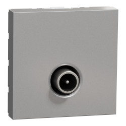 Розетка TV одинарна, 2 модулі алюміній - зображення 1