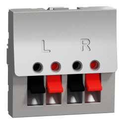 Аудіорозетка 2 модулі алюміній - зображення 1