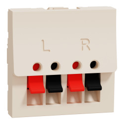 Аудіорозетка, 2 модулі, бежевий Unica New Studio - зображення 1