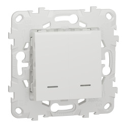 Вим. 2-кл. з підсв.2 х сх.1а 10А біл - зображення 1