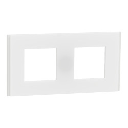 Рамка 2-постова Unica Deco Material, матовий білий - зображення 1