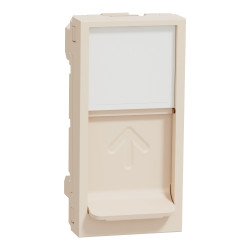 Центральна плата RJ45Keystone-Systimax, 1 модуль, бежева Unica New Studio - зображення 1