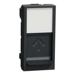 Центральна плата RJ45Keystone-Systimax 1 модуль антрацит - зображення 1